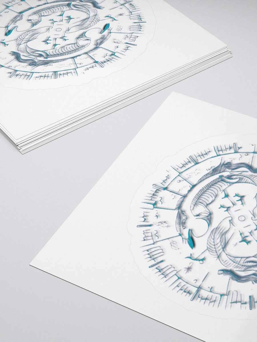 Exclusive Pisces Zodiac Sticker: Celestial Fish Design - Perfect for Cars, Laptops, and More! product image (12)