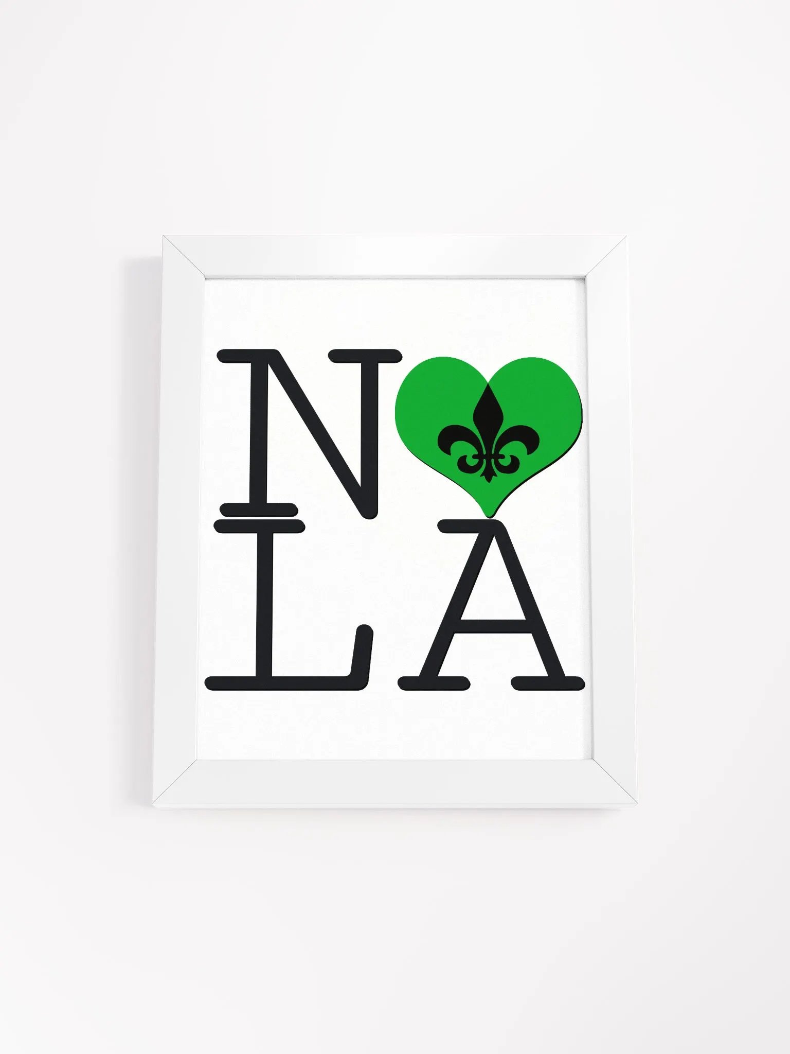 I LOVE NOLA **BIGSHOT POSTER** (GREEN HEART + IMAGE POP) product image (1)