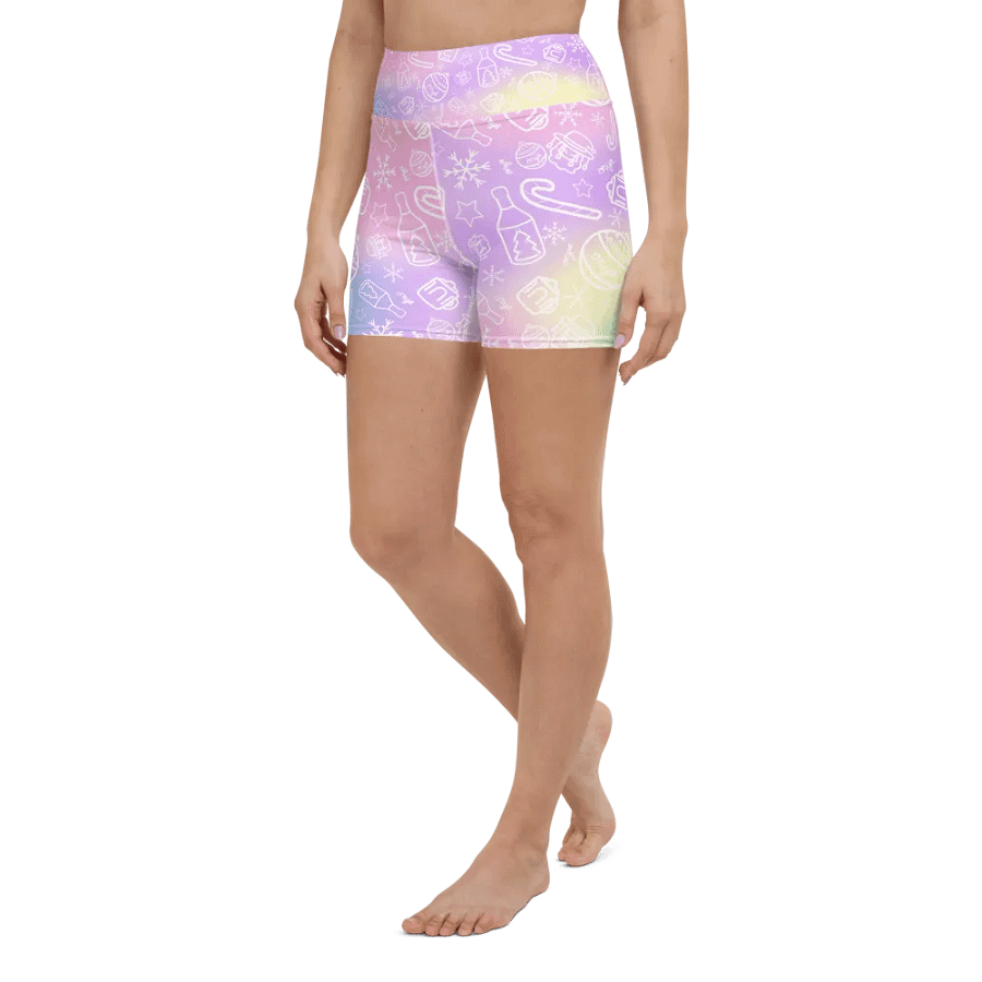 Limited Edition Christmas Tie Die Yoga Shorts product image (5)