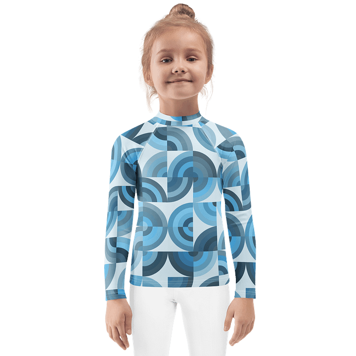 Oceanic Mosaic Kids Rash Guard product image (1)