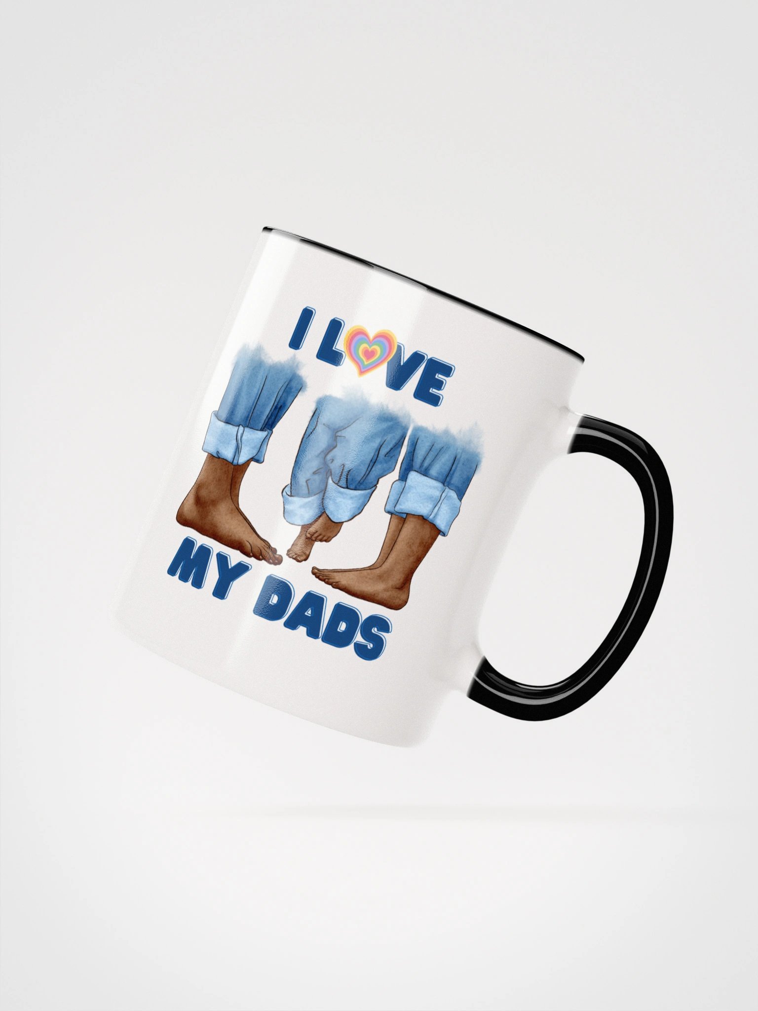 LGBTQ Two Dad Family Design for Kids Ceramic Mug with Color product image (2)