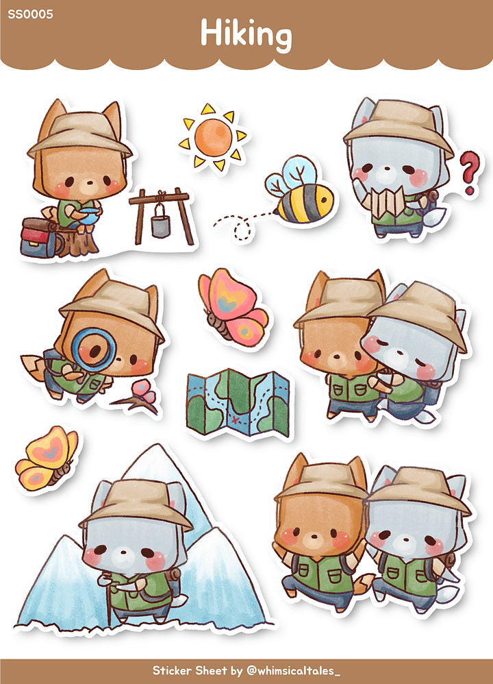 Hiking | Sticker Sheet product image (1)
