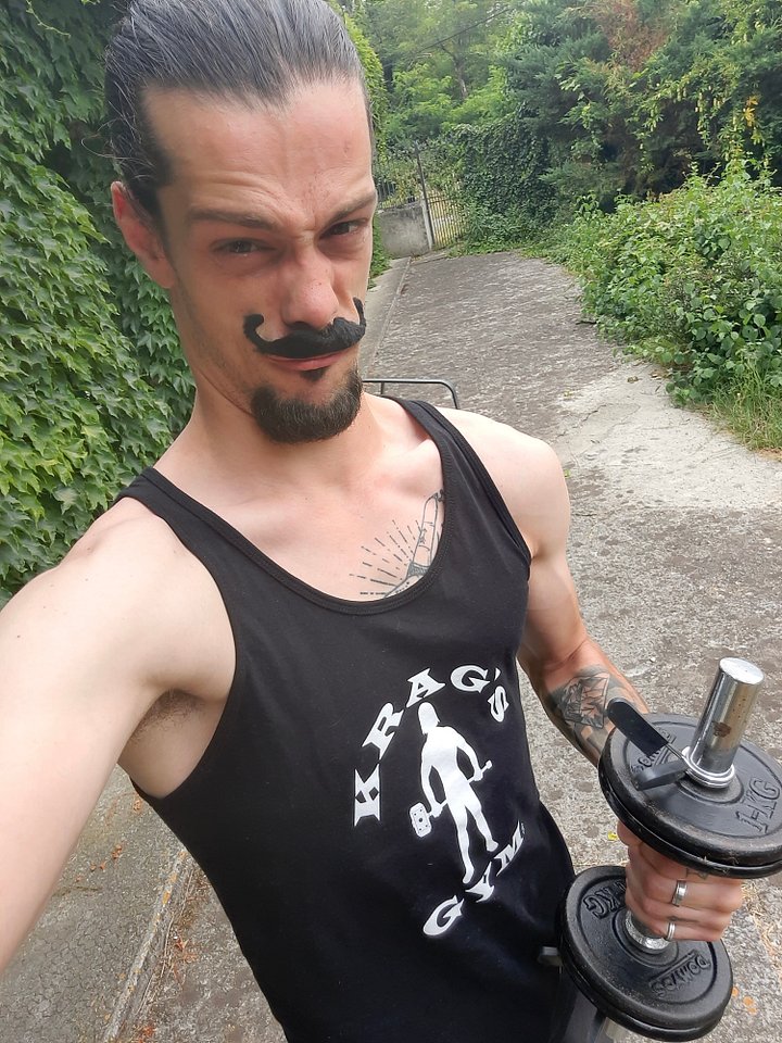 Krag's Gym Tank Top (white letter arch) product image (2)
