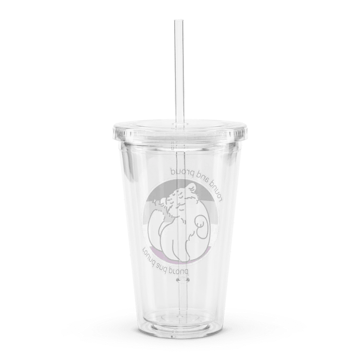 Round and Proud Manul Asexual Version - Transparent Cup & Straw product image (2)