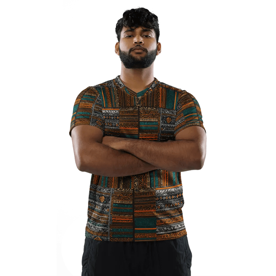 Tribal Ambassador Pattern | Recycled Unisex Sports Jersey product image (3)