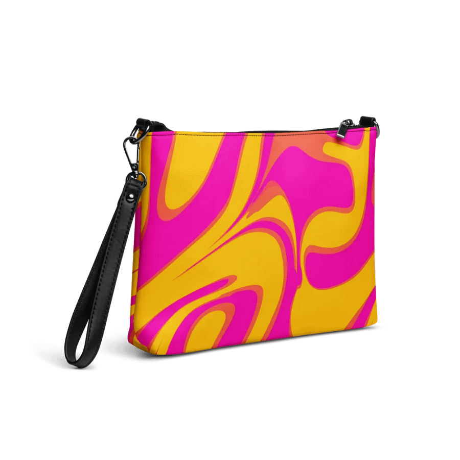 Pink and Yellow Psychedelic Swirls Crossbody Bag product image (4)
