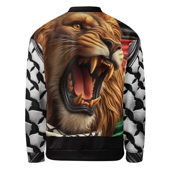 Roaring Lion All-Over Print Bomber Jacket | AI Design Free Palestina product image (2)