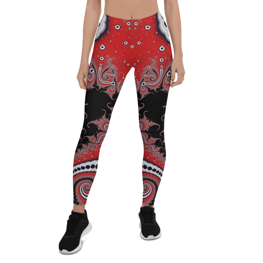 Fractal Leggings - Red Velvet Goth product image (1)
