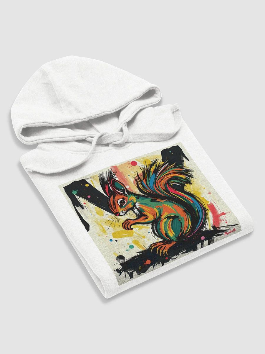 Cozy Cotton Blend Unisex Hoodie funky colorful squirrel product image (5)