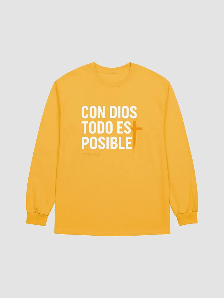 Camiseta Unisex Manga Larga | Con Dios todo es posible product image (5)