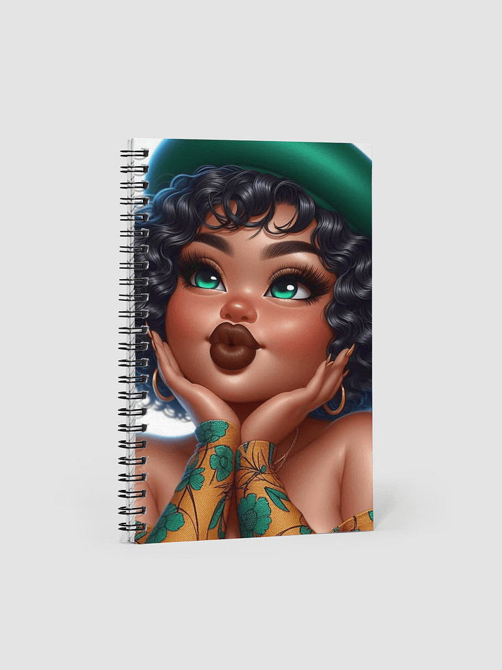 Vibrant Curly Hair Cartoon Notebook product image (1)