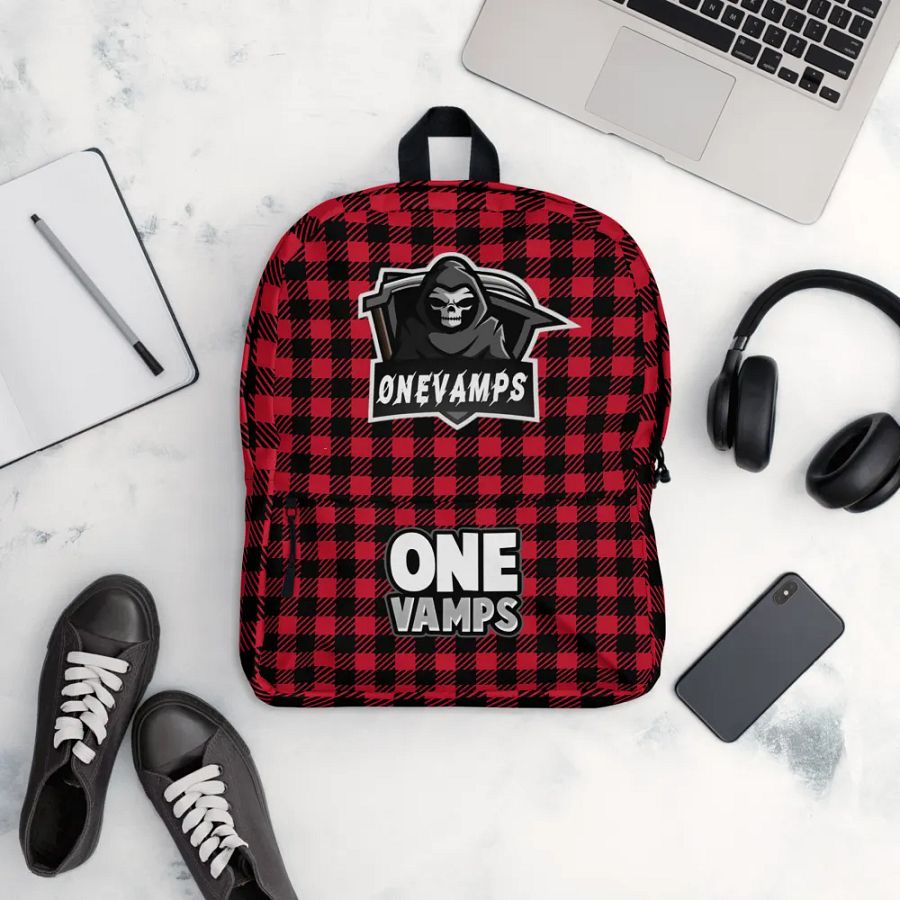 OneVamps Backpack Red Black color product image (8)