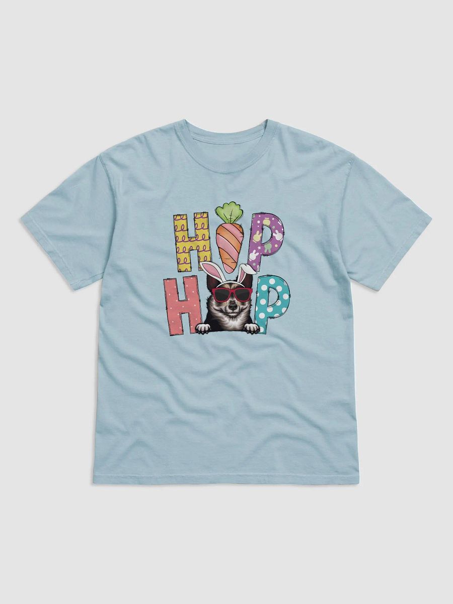 Hip Hop Easter Swedish Vallhund T-Shirt | Cute Easter Day Swedish Vallhund Wearing Bunny Ears and Sunglasses product image (7)