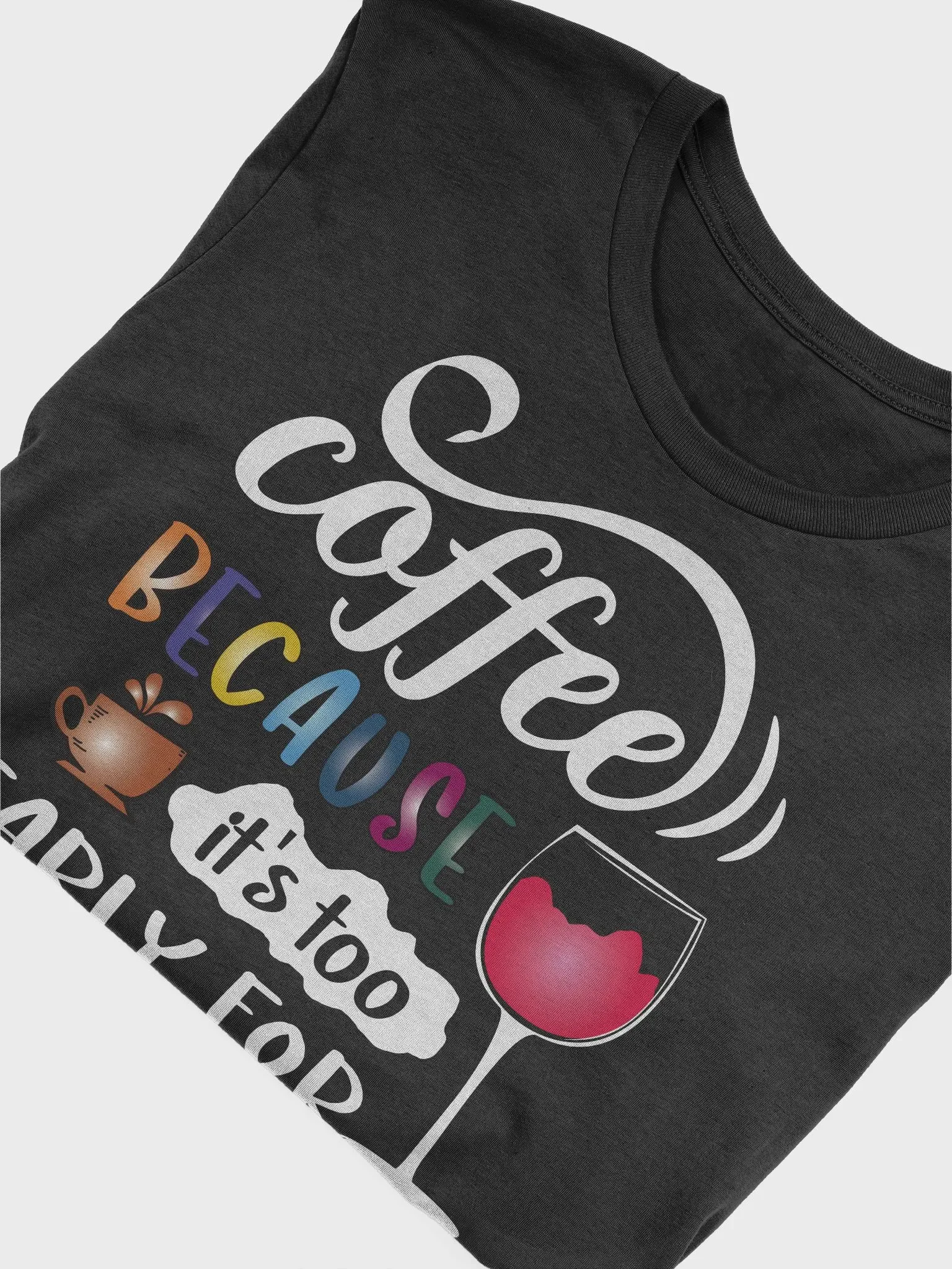 Wine & Coffee Lover's Playful T-Shirt product image (5)