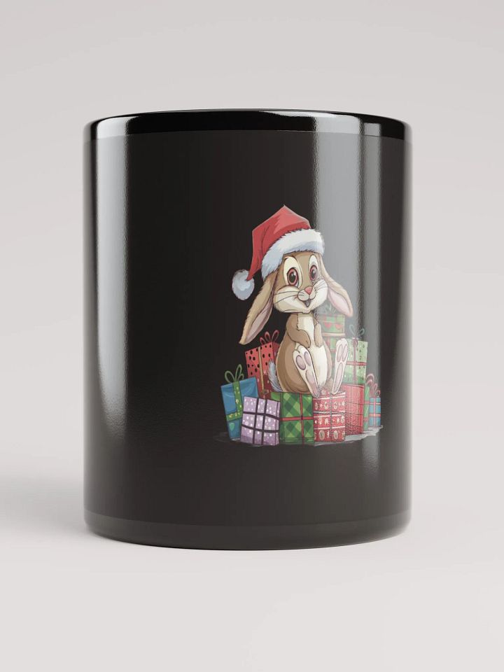 Festive Bunny Black Glossy Mug product image (1)