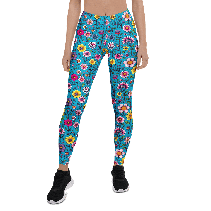 Floral Leggings – Colorful Flower Print Yoga Pants for Women product image (1)
