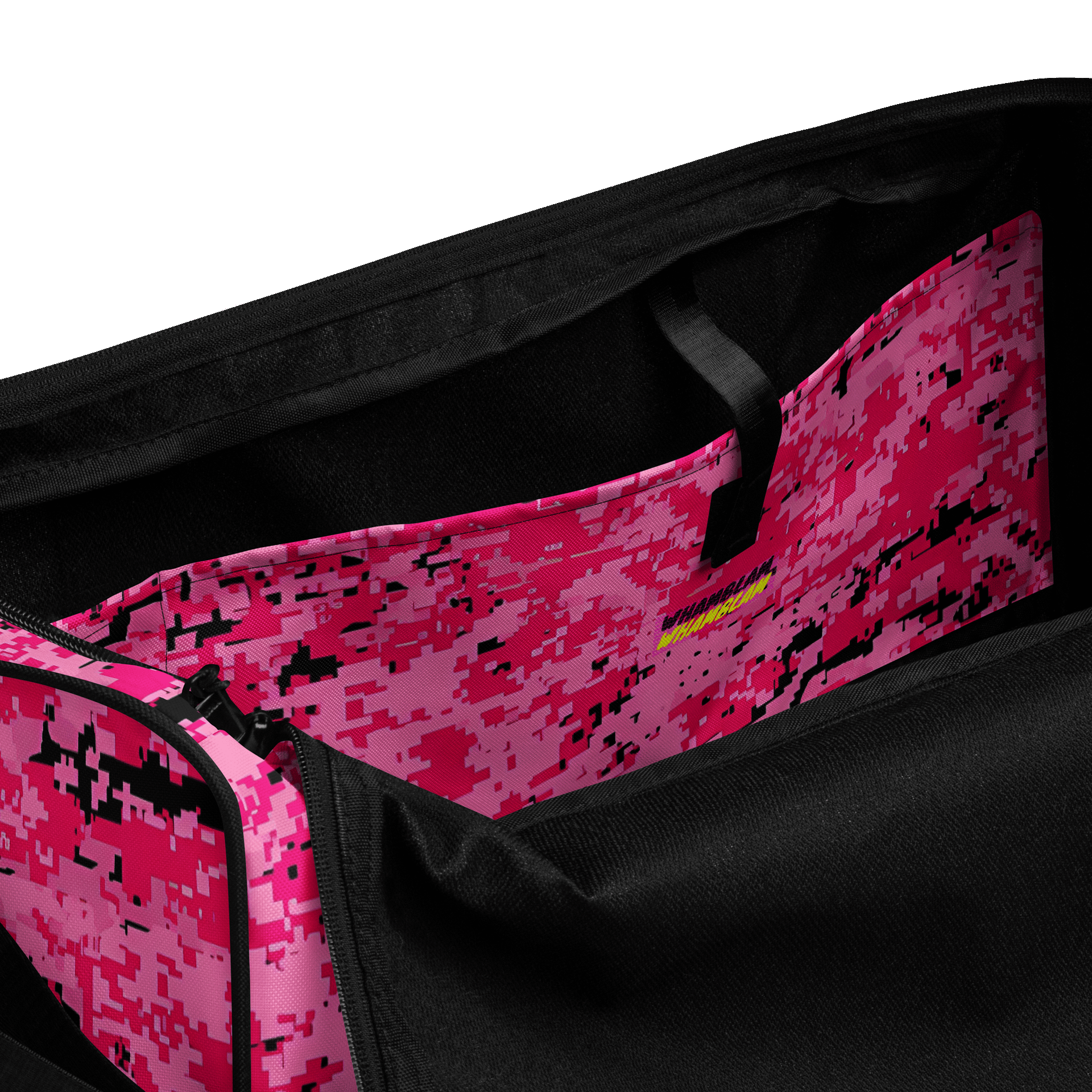 Pixelated Pink Camo All-Over Duffle Bag product image (6)