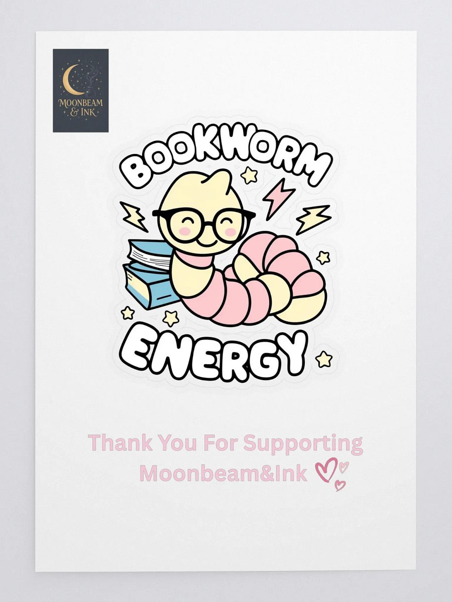 Bookworm Energy Cut Sticker Sheet product image (3)