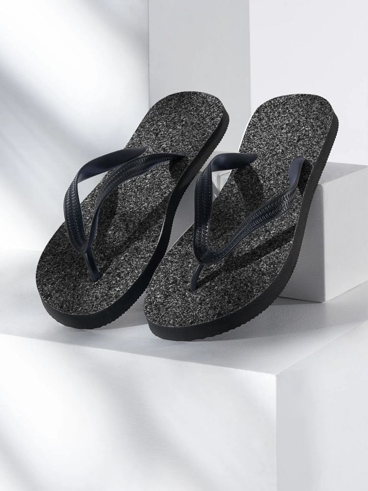 Glittery Black Flip Flops product image (2)