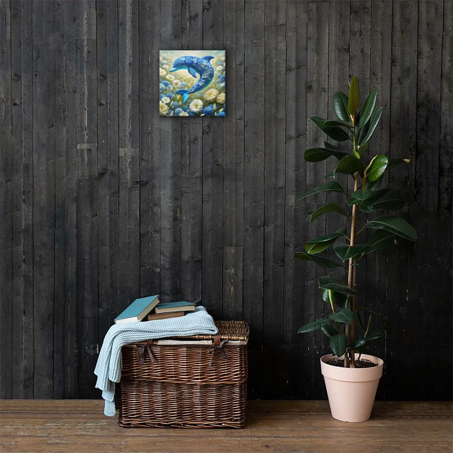 Flower Dolphin Wall Art product image (4)