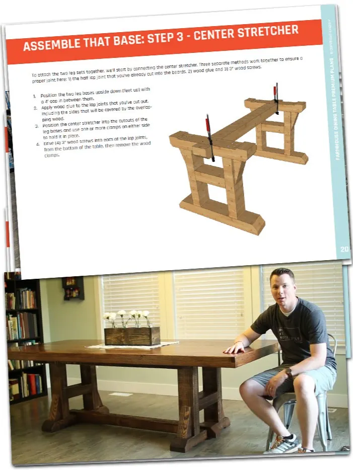 Farmhouse Dining Table Premium Plans product image (2)