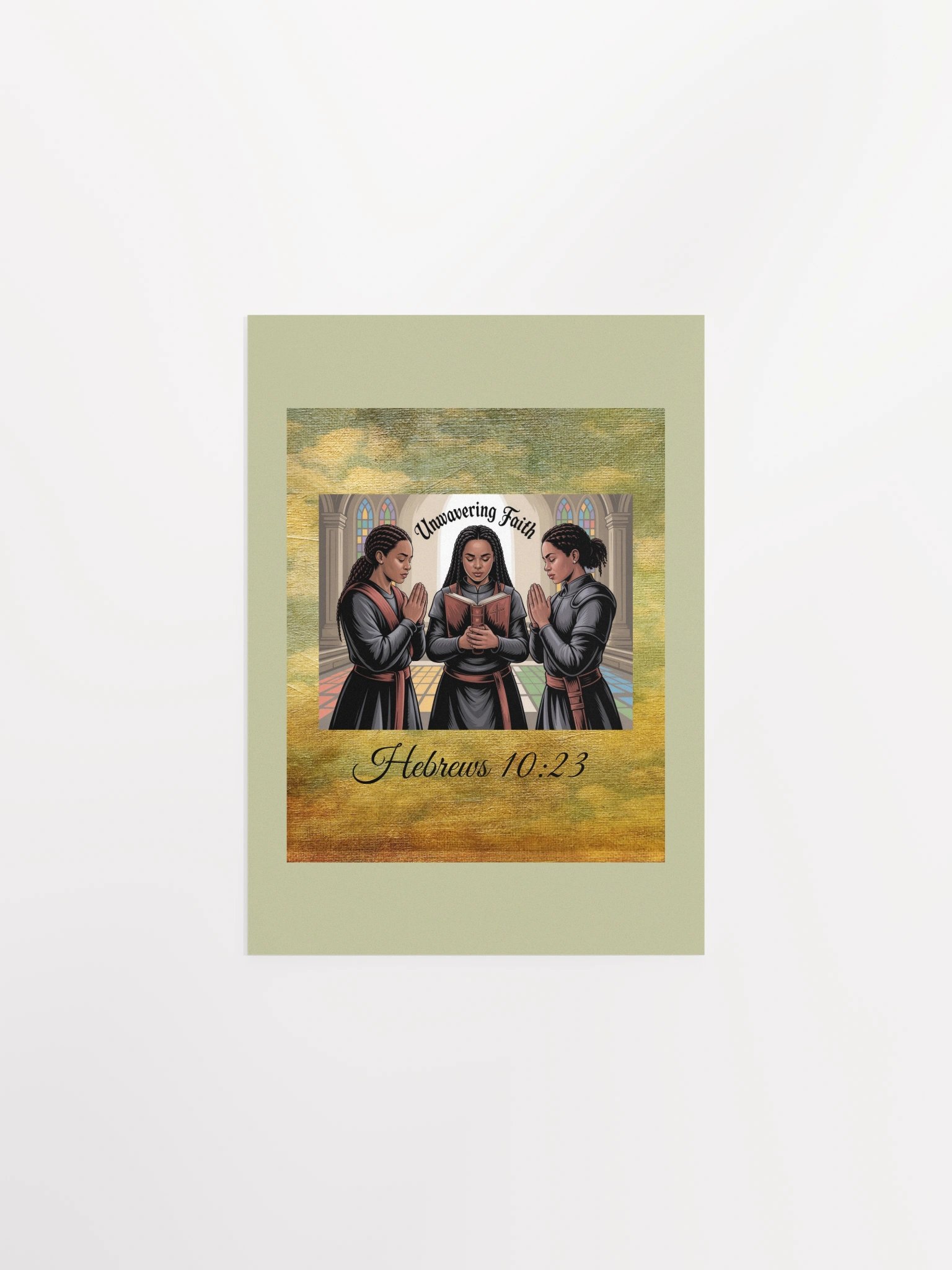 Unwavering Faith Christian Paper Matte Poster - Hebrew 10:23. product image (1)