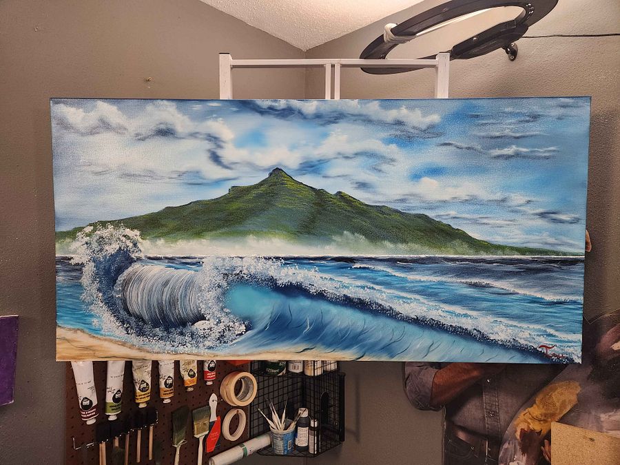 The Island of Serenity (Original) 24x48 Canvas (6 Year Anniversary) product image (2)