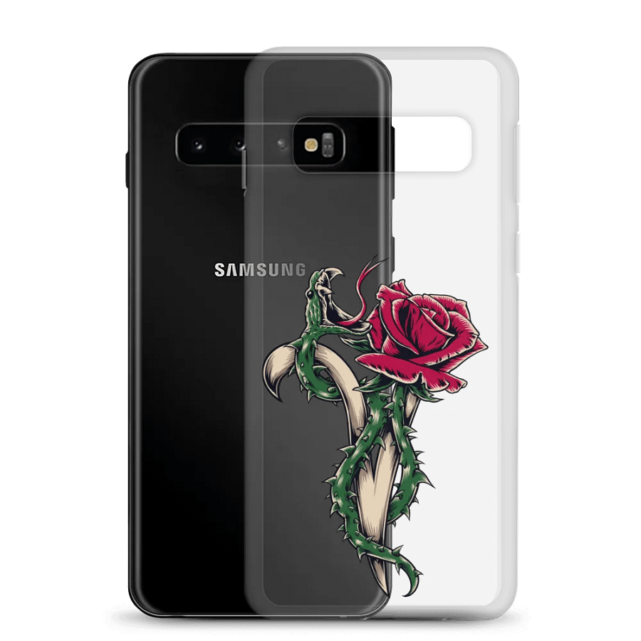 Red V-Rose Clear Samsung Phone Case product image (22)