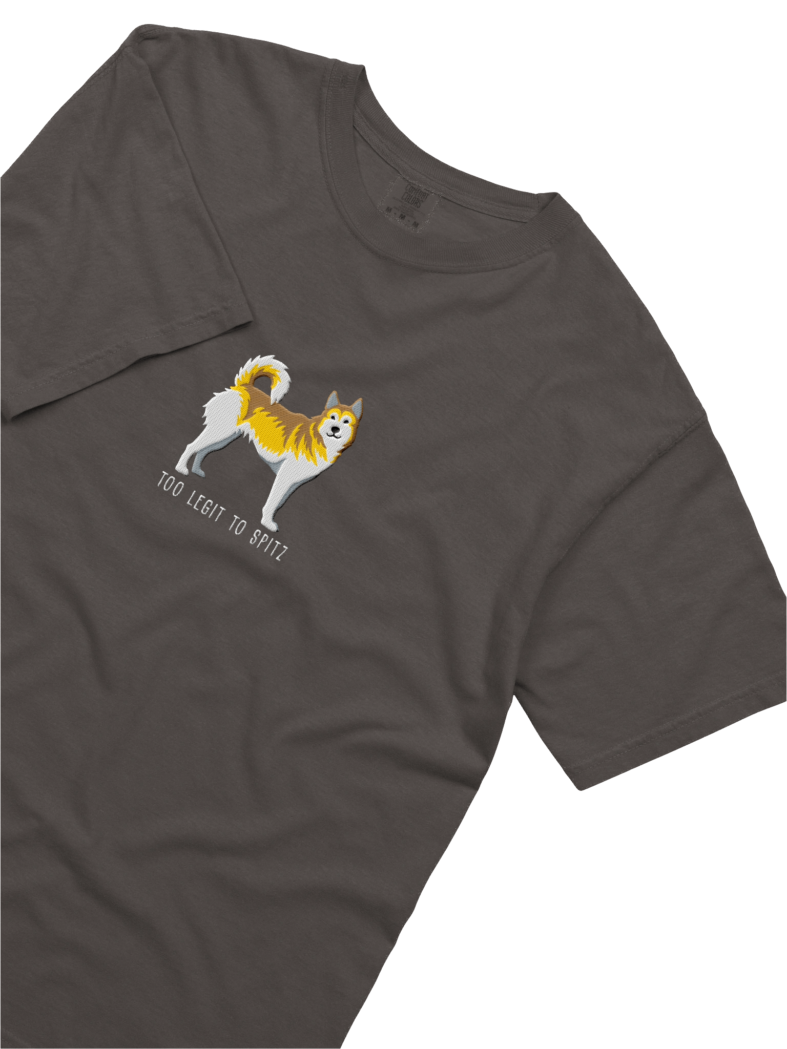 Too Legit to Spitz T-Shirt(Embroidered) of a Siberian Husky(Lemon) product image (26)