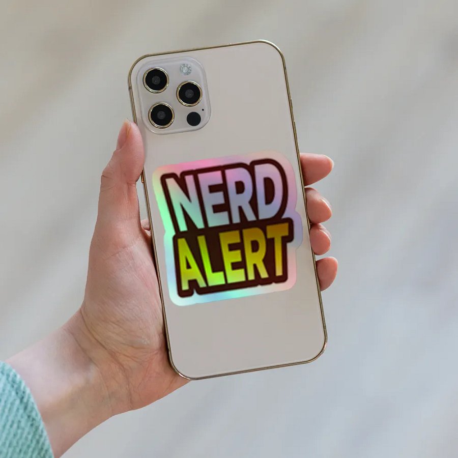 NERD ALERT Holographic Sticker product image (6)