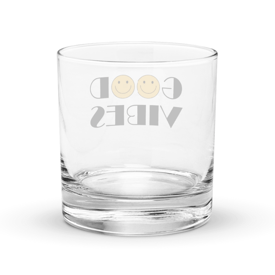 Good Vibes Rocks Glass product image (4)