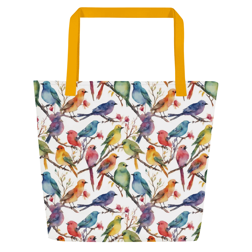 Multi Coloured Birds Tote Bag product image (3)