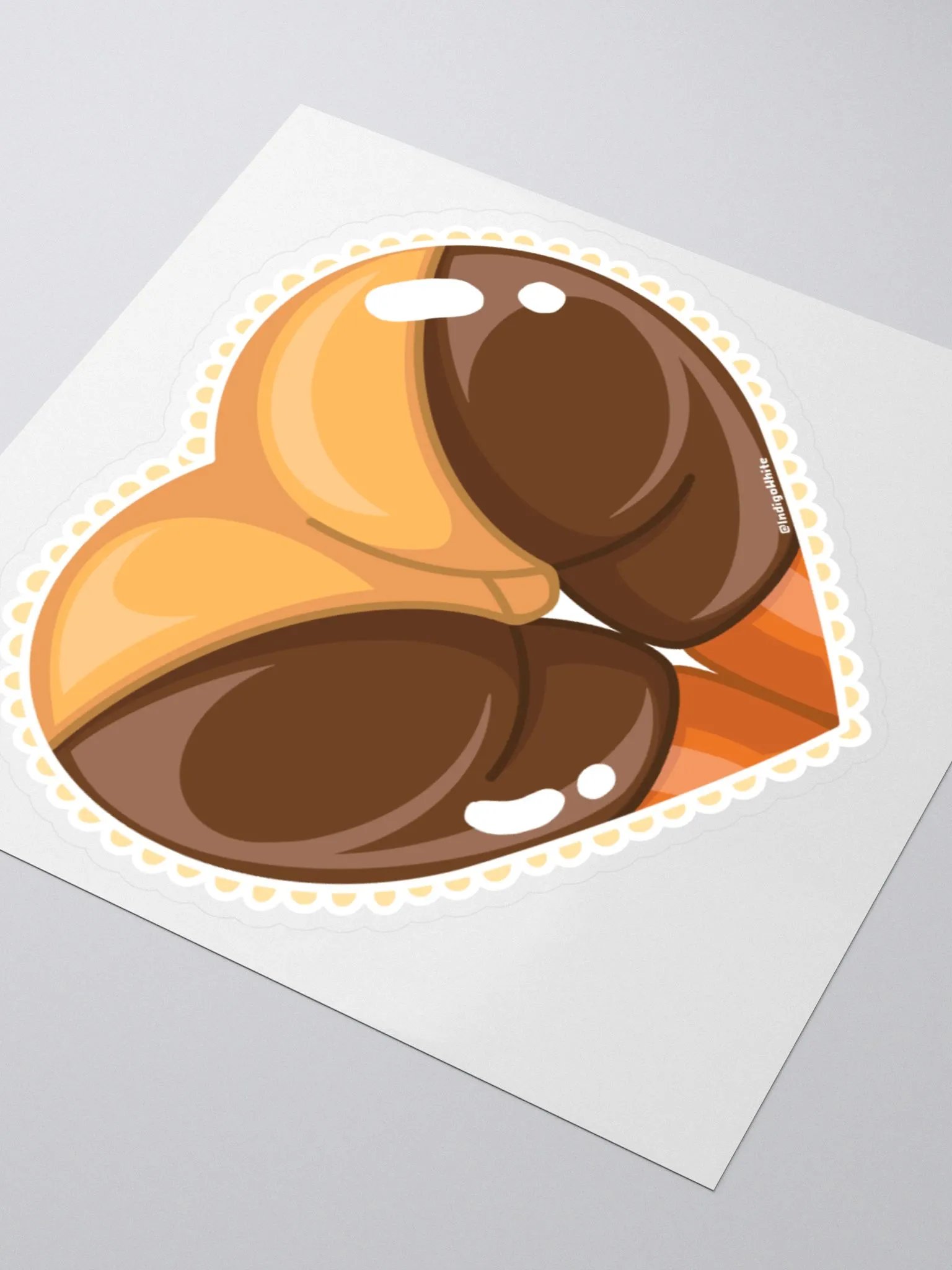 Orange Heart Booty Sticker product image (7)