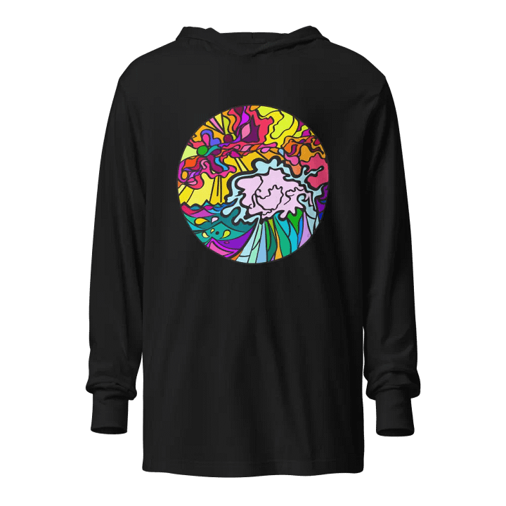 Stained Glass Dreams Hooded Tee - Wave at Sunset product image (1)