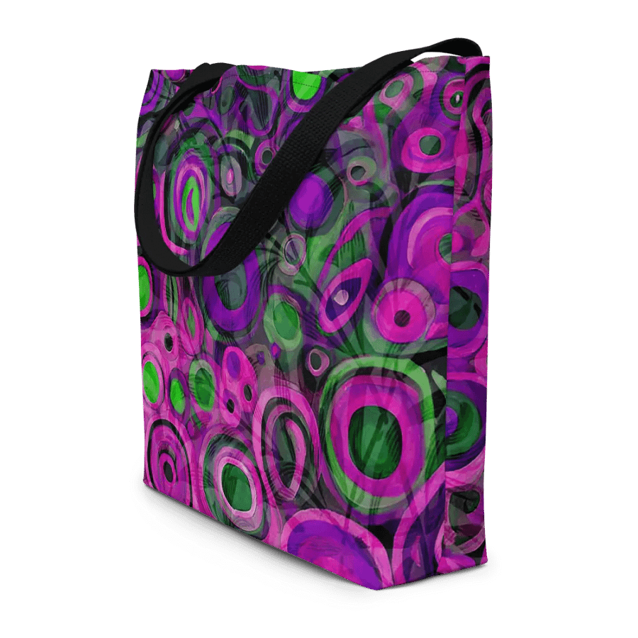 klimt inspired design all over print tote for arty men and ladies in subtle mauves for the creative person product image (7)