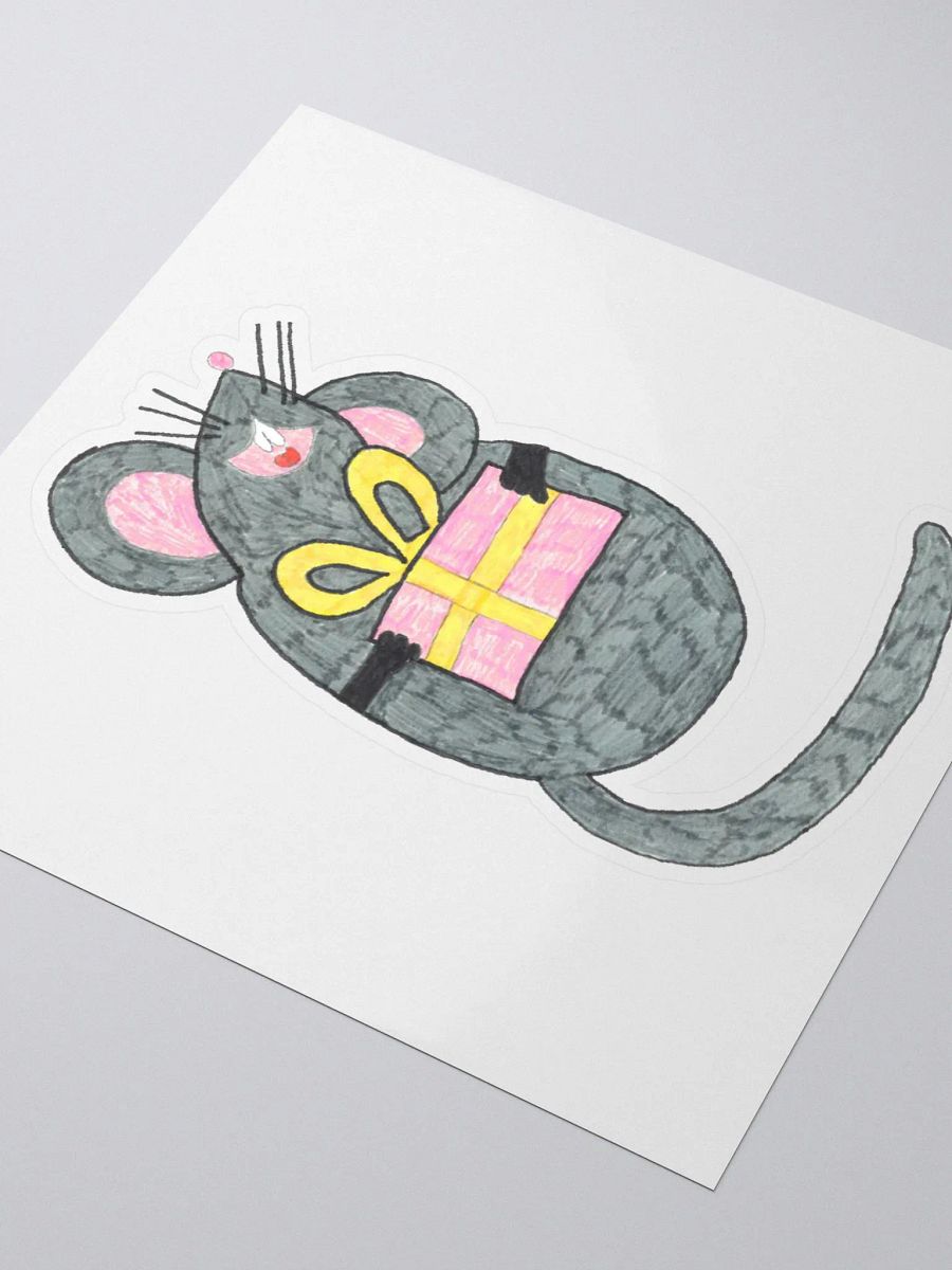 Present mouse sticker product image (3)