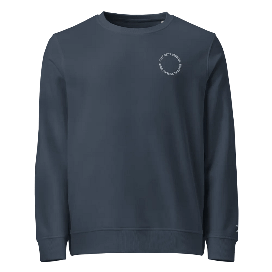 Embroidered Circle Crewneck (Navy) product image (6)