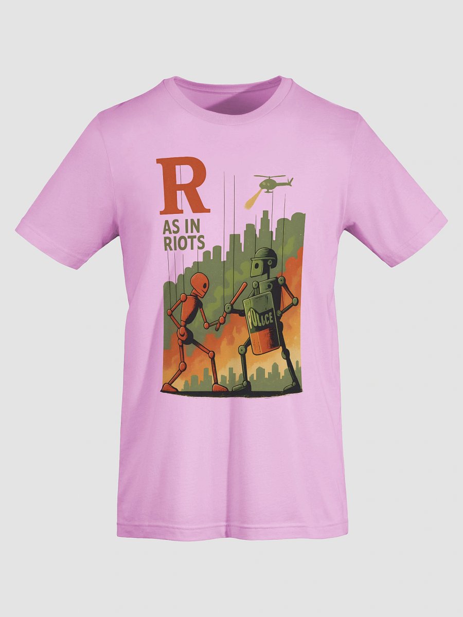 R as in riots super soft t-shirt by dark alphabet product image (7)