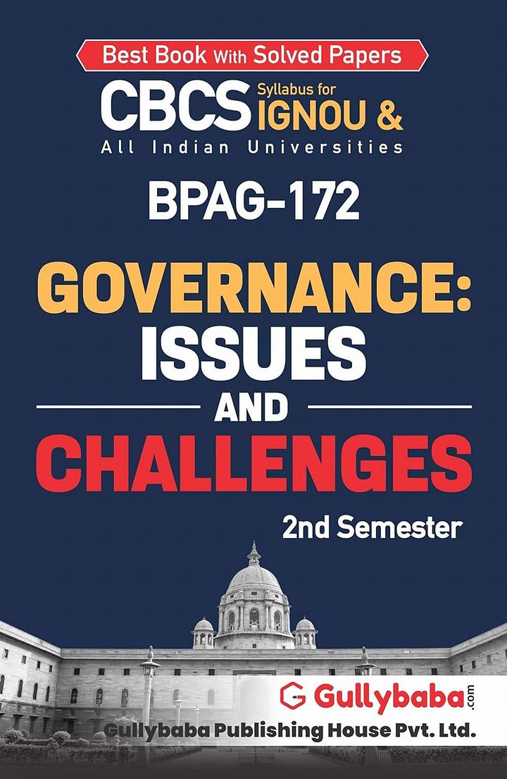 IGNOU BPAG-172 Governance: Issues and Challenges product image (1)