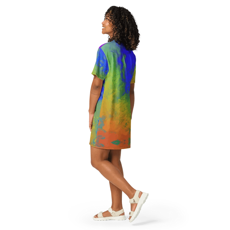 Rainbow Abstractions Ladies T Shirt Dress product image (4)