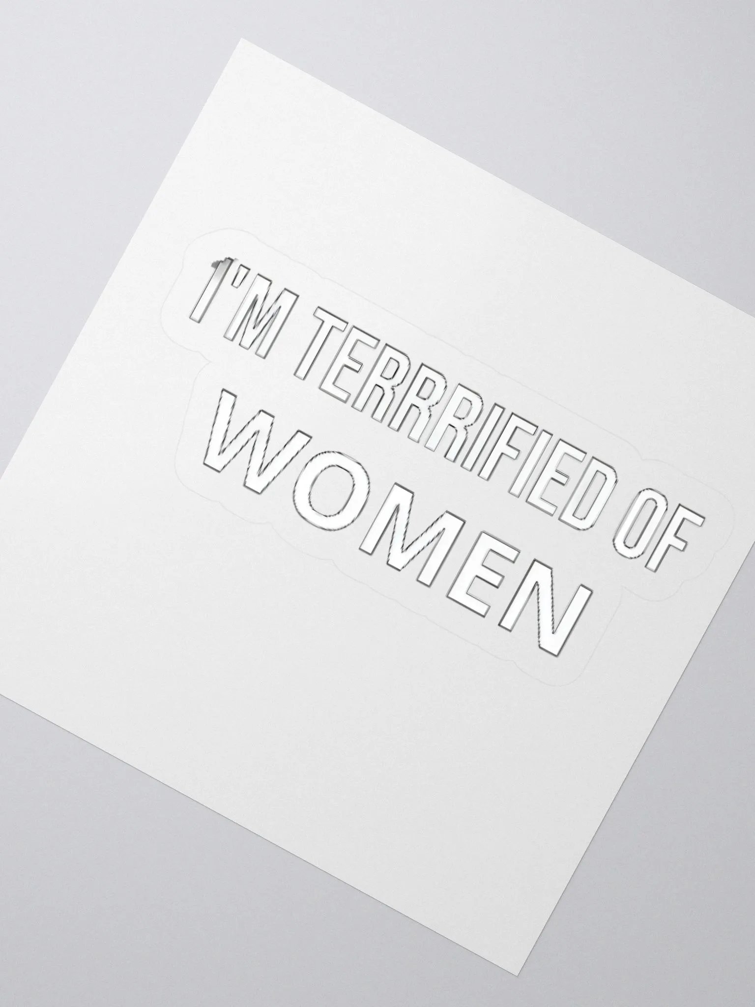 I'm Terrified Of Women Sticker product image (2)