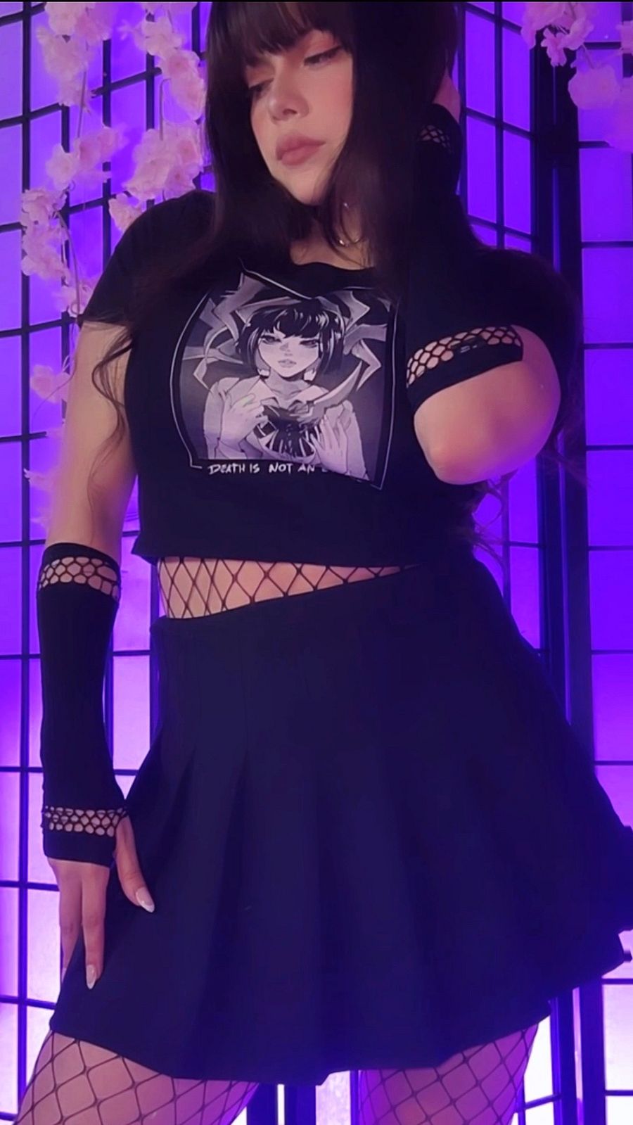 into the fog - crop top (dark) ☁︎ product image (7)
