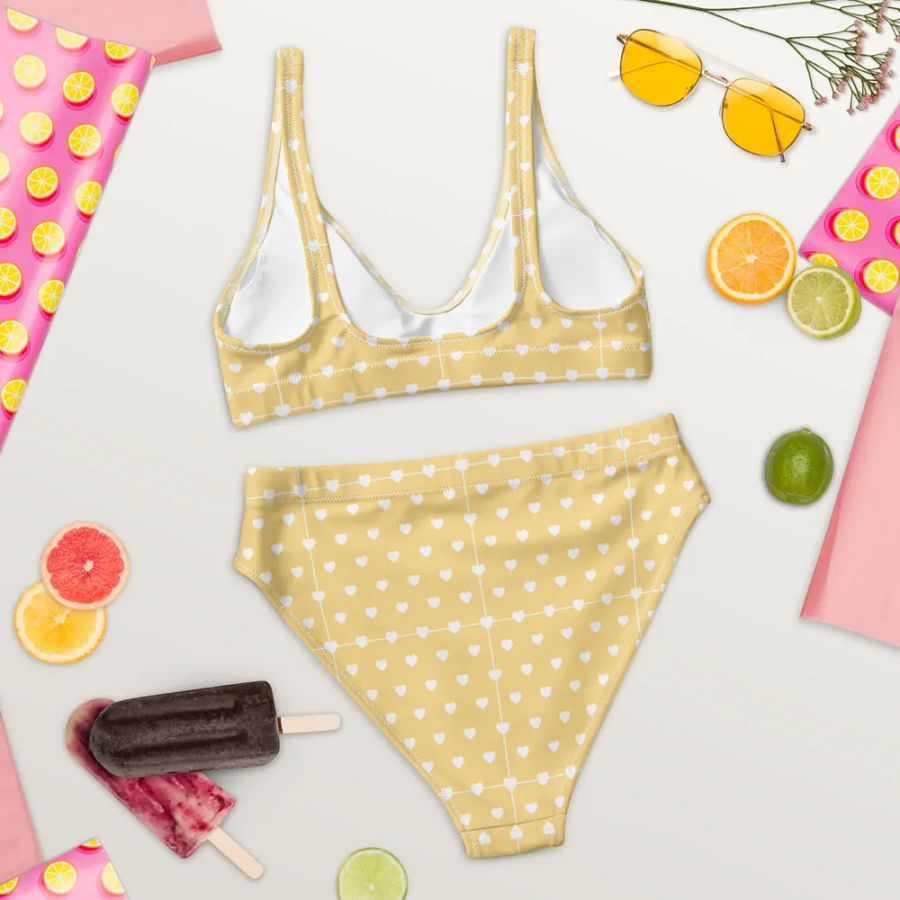 Pastel Heart Seamless Pattern High Waisted Bikini - V2 product image (7)