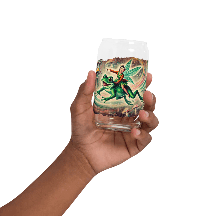 Whimsical Frog Fairy Glass with Optional Lid and Straw product image (32)
