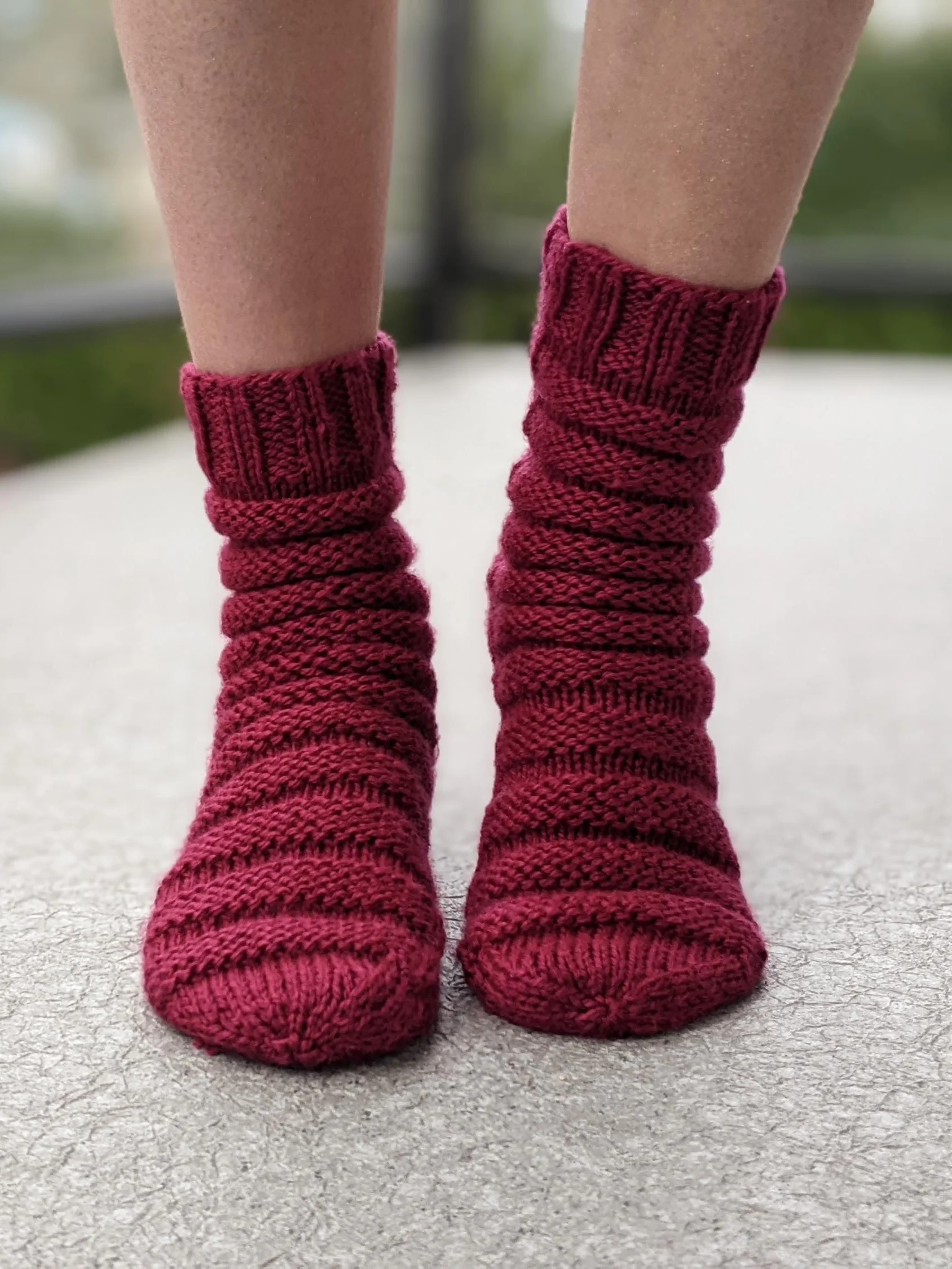 Knit Caterpillar No-Heel Socks Pattern product image (3)