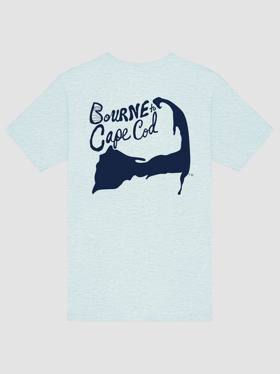 Women's | BOURNE to Cape Cod™ | Supersoft T-Shirt by Bella+Canvas | Navy Blue Logo on Light Neutrals product image (65)