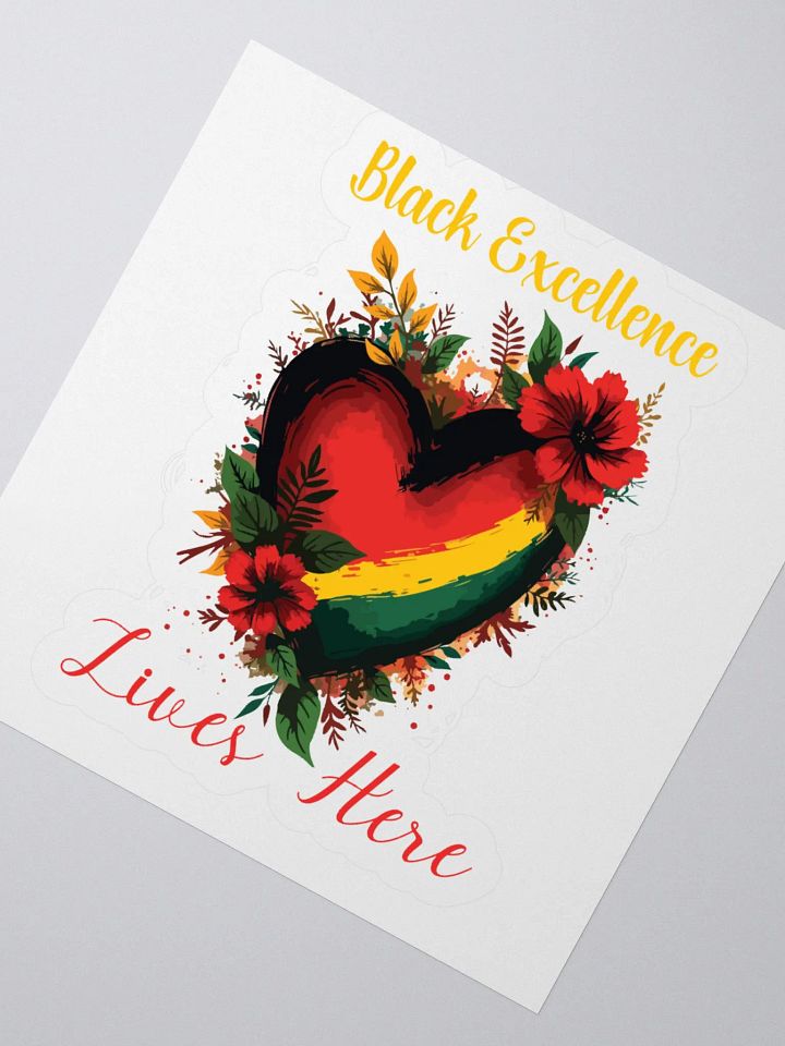 Black Excellence Lives Here Kiss Cut Stickers product image (5)