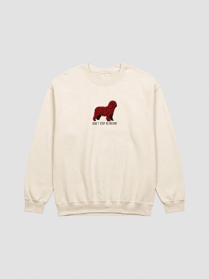 Don't Stop Retrievin' Sweatshirt (Embroidered) of a Spanish Water Dog(Chocolate) product image (13)
