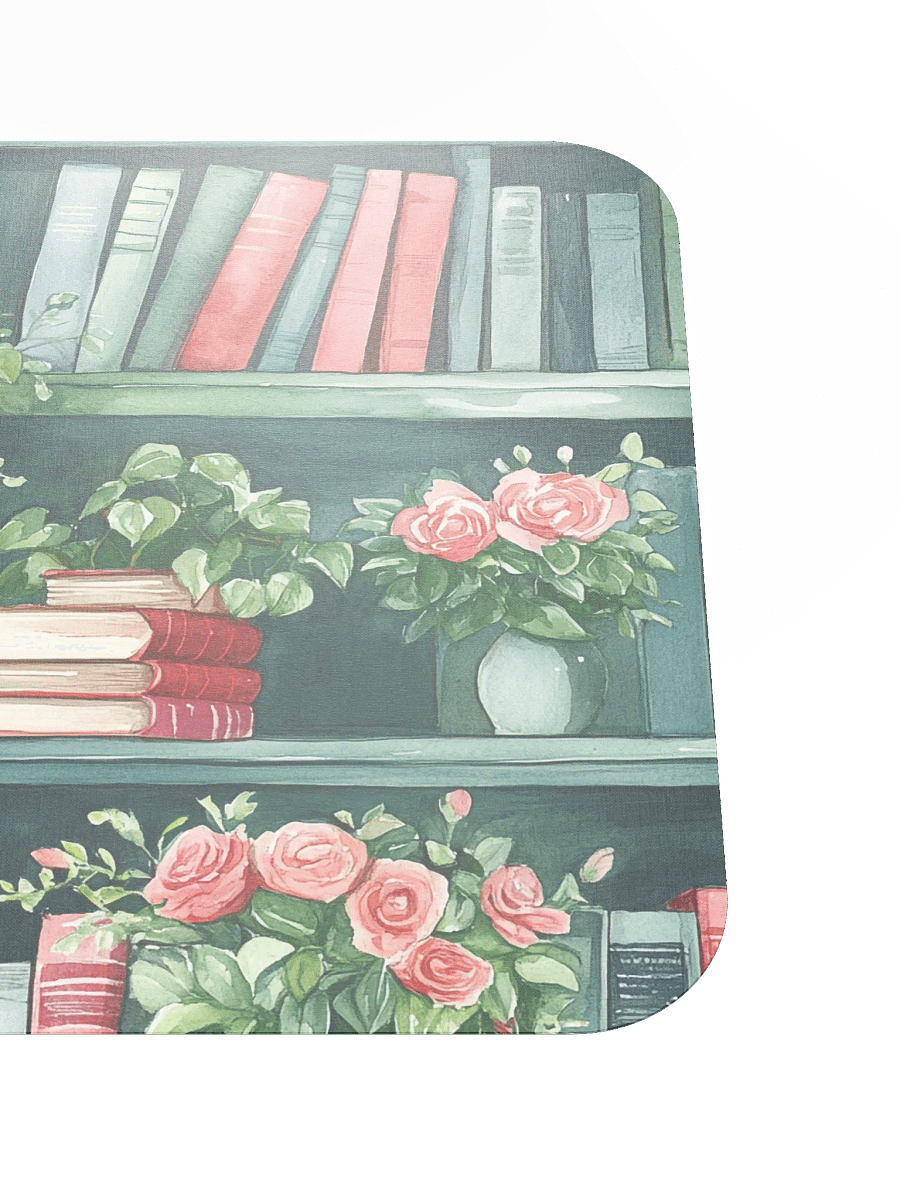 Green Bookshelf Mouse Pad by Treasure Pie product image (6)
