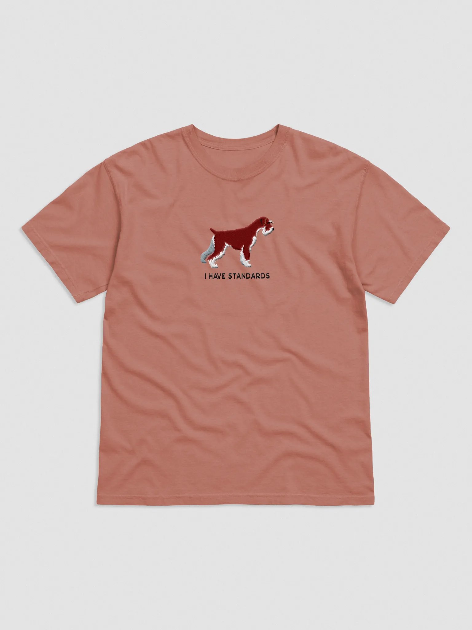 I Have Standards T-Shirt(Embroidered) of a Standard Schnauzer(Chocolate) product image (4)